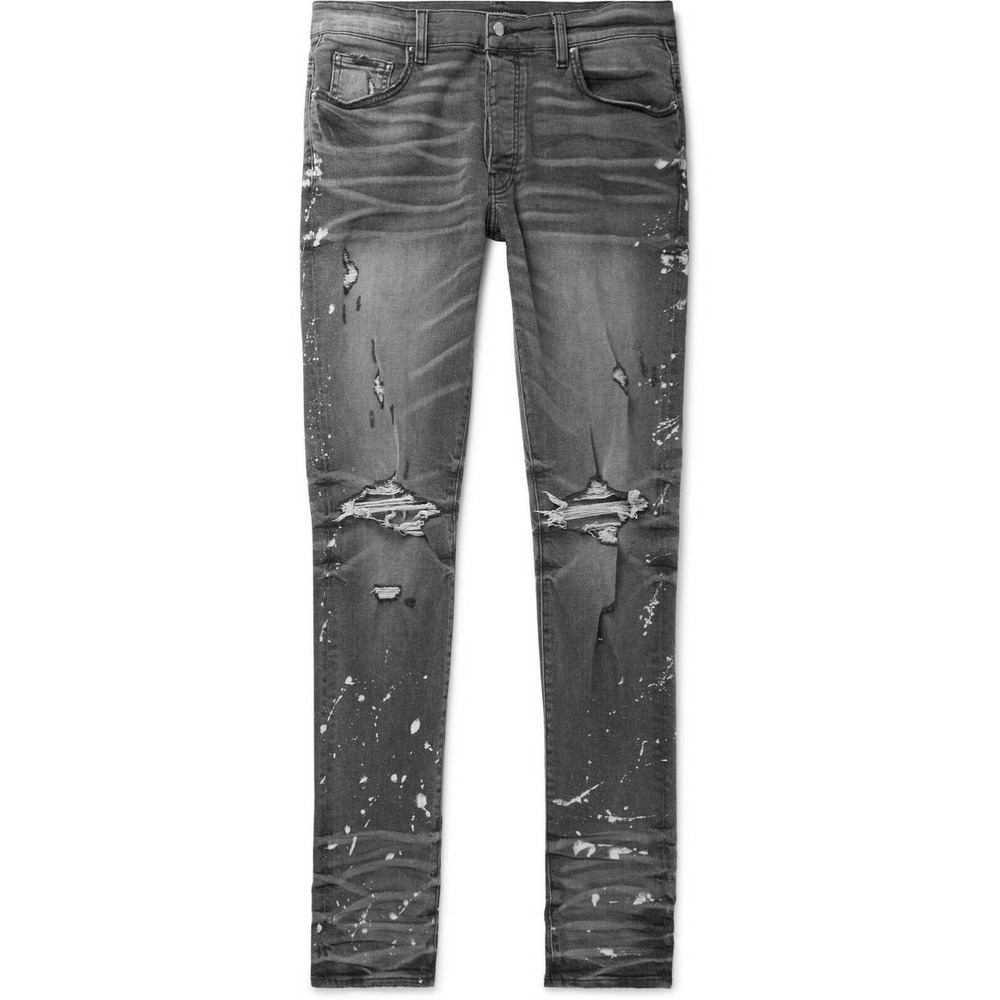Amiri bleach splatter Thrasher Minus Faded grey Jeans size 29